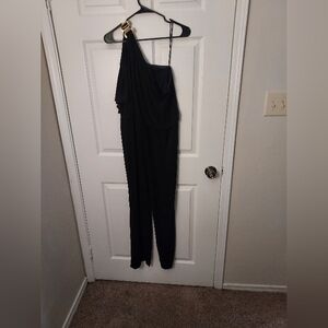 Thalia Sodi Black One-Shoulder Jumpsuit